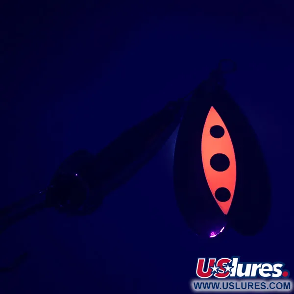 Luhr Jensen Les Davis Bolo UV Spinner, Nickel/Rot, 14g, UV-aktiv, #5256