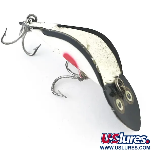 Buck Perry Spoonplug Löffelköder, Schwarz/Weiß/Rot, 7g, Vintage, #5298