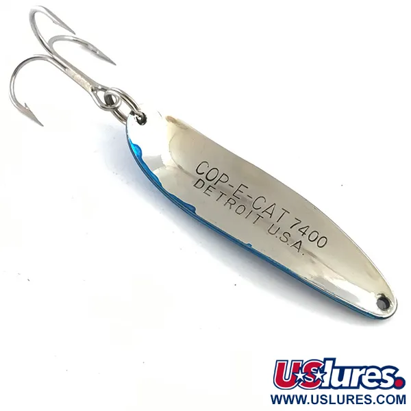 Dardevle Cop-E-Cat 7400 Blinker, Nickel/Blau, 14g, Poliert, #5304