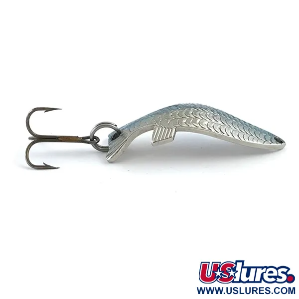 Thomas Fighting fish Blinker, Nickel / Blau, 7g, Schuppenmuster, #5326