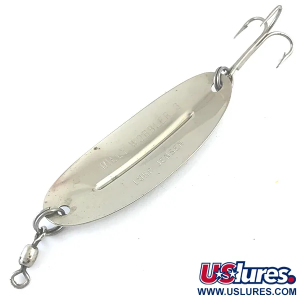 Williy Wobbler 3 Luhr Jensen Blinker, Nickel, 9,5g, Vintage, #5352