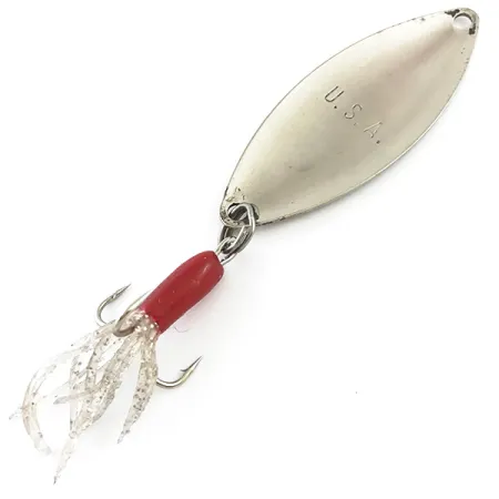 Mepps Spoon 2 Blinker, Nickel/Rot, 9g, Federtreble, #5363