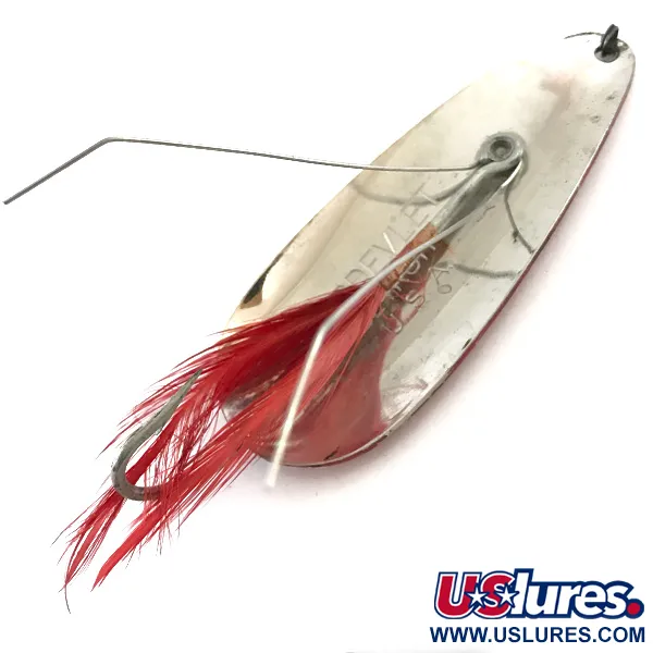 Eppinger Weedless Dardevlet Blinker, Rot/Weiß/Nickel, 19g, Krautschutz, #5407