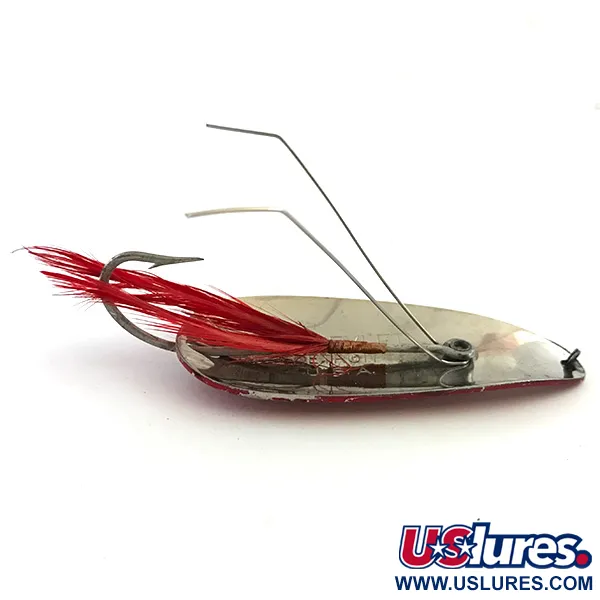 Eppinger Weedless Dardevlet Blinker, Rot/Weiß/Nickel, 19g, Krautschutz, #5407