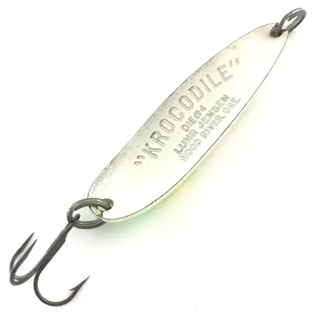 Luhr Jensen Krocodile Die #4 Blinker, White Pearl/Green, 19g, #5417