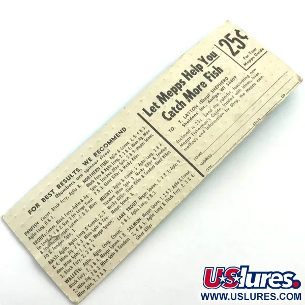 Mepps Aglia 0 Spinner, Silber, 2,5g, Originalverpackung, #5451