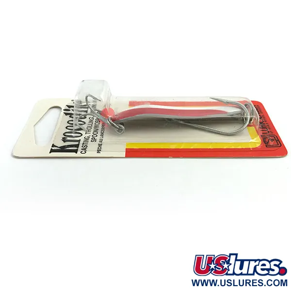 Luhr Jensen Krocodile Die #4 Blinker, Rot/Weiß, 14g, Einzelhaken, #5453