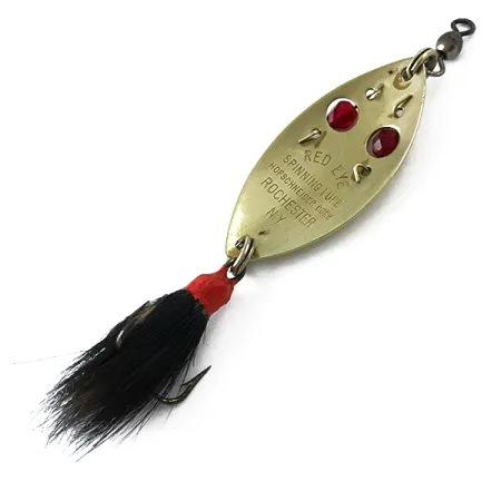 Hofschneider Red Eye Blinker, Gold/Rot, 6,5g, Glasperlen, #5519