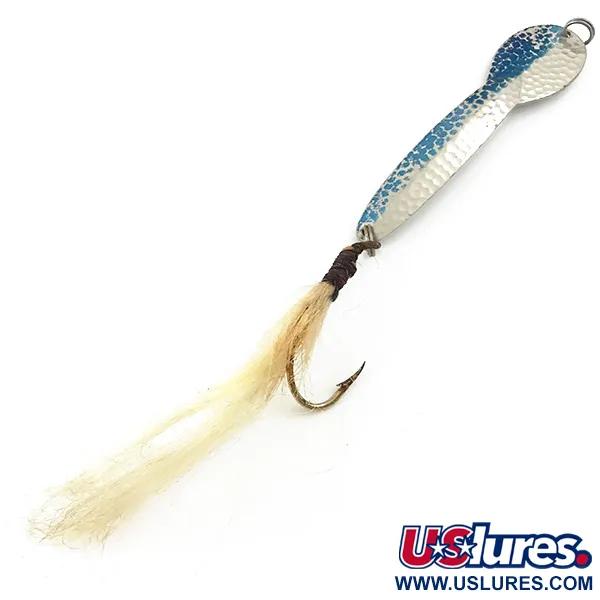 Glen Evans Loco 5 Blinker, Nickel Gehämmert/Blau, 28g, Dress. Haken #5549