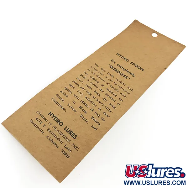 Hydro Lures Weedless Hydro Spoon Krautblinker, Gray/Black, 14g, #5550