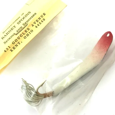 Weedless Barney Spoon Blinker, Rot / Weiß, 7g, Krautschutz, #5551