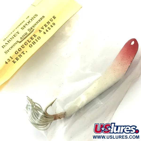 Weedless Barney Spoon Blinker, Rot / Weiß, 7g, Krautschutz, #5551