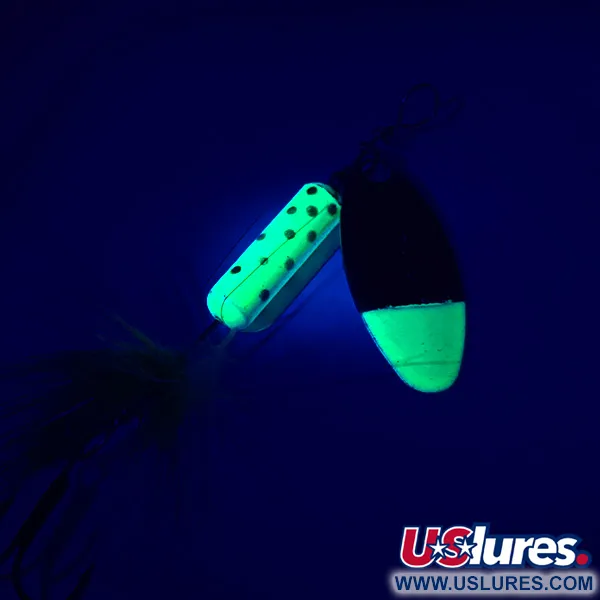 Silverlake Spinner, Gold / Fluoreszierend Grün, 3,7g, Federdrilling, #5557