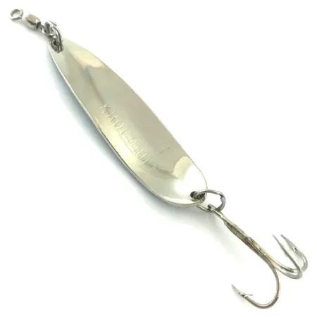 Luhr Jensen Krocodile Die #4 Blinker, Nickel/Blau, 14g, Hammerschlag, #5579