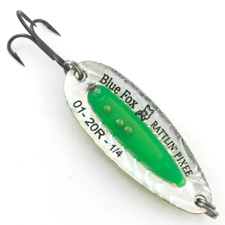 Blue Fox Rattlin Pixee UV Blinker, Golden Herring/Green UV, 7g, #5593