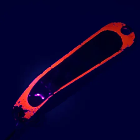 Luhr Jensen Hus-lure Blinker, Nickel/Orange UV Glow, 4g, #5610