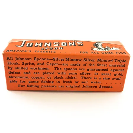 Vintage Johnson Silver Minnow Blinker, Gold, 9g, Krautschutz, #5632