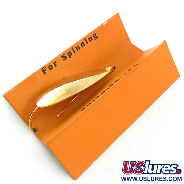 Vintage Johnson Silver Minnow Blinker, Gold, 9g, Krautschutz, #5632