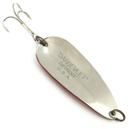 Dardevle Dardevlet Blinker, Rot/Weiß/Nickel, 21g, Weitwurf-Form, #5667