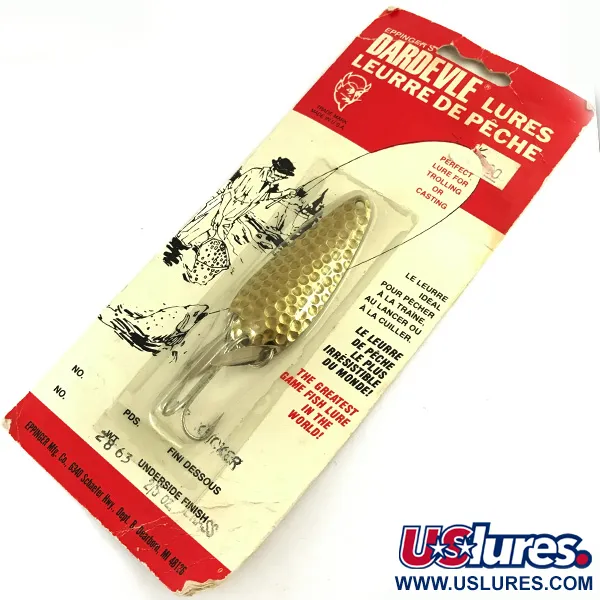 Dardevle Imp Klicker Blinker, Messing gehämmert, 11g, Klick-Effekt, #5699