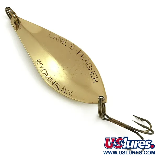 Lanes Tackle & Bait Lane's Flasher Blinker, Gold, 14g, Vintage, #5716