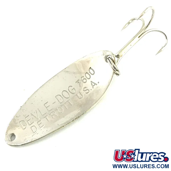 Dardevle Devle Dog 7600 Blinker, Grau/Nickel, 10g, Schuppenmuster, #5782