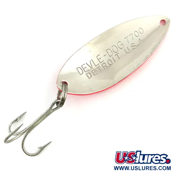 Eppinger Dardevle Devle Dog 7700 Blinker, Rot/Nickel, 14g, UV, #5783
