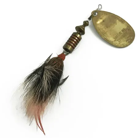 Mepps Aglia 3 dressed Spinner, Gold, 7.3g, Naturhaar-Dekor, #5828