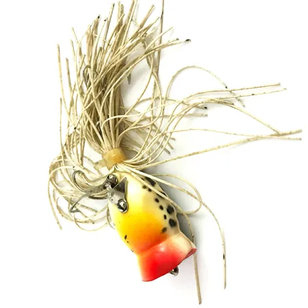 Fred Arbogast Hula Popper, Tiger, 8g, Gummischürze, #5858