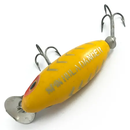 Fred Arbogast Spin Hula Dancer Wobbler, Gelb, 6,5g, Metallschaufel, #5864