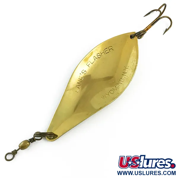 Lanes Tackle & Bait Lane's Flasher Blinker, Messing, 19g, Vintage, #5869