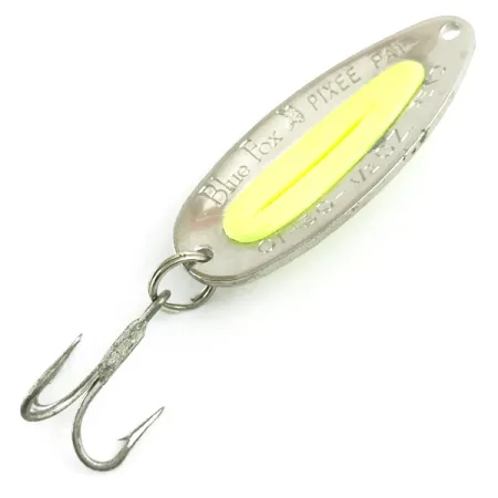 Blue Fox Pixee UV Blinker, Hammerschlag-Nickel/Gelb, 14g, UV, #5877