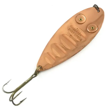 Paul Bunyan Ruby Spoon Blinker, Kupfer/Rote Augen, 25g, Vintage, #5883