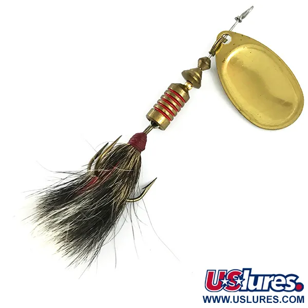 Mepps Aglia 3 Dressed Spinner, Gold, 7.3g, Eichhörnchenhaar, #5905
