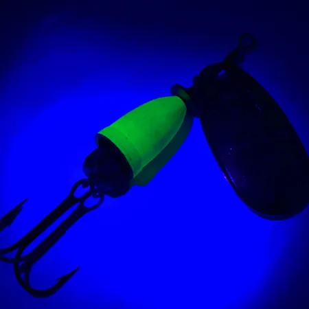 Blue Fox Super Vibrax 3 UV Spinner, Silber/Grün, 8g, UV-aktiv, #5927