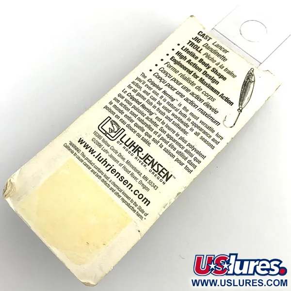 Luhr Jensen Crippled Herring Blinker, Weiß/Grün UV Glow, 21g, #5921