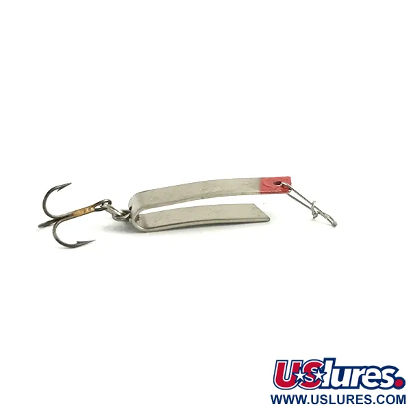 Luhr Jensen Super-Duper 501 Blinker, Nickel / Rot, 2,3g, Falt-Profil, #5951