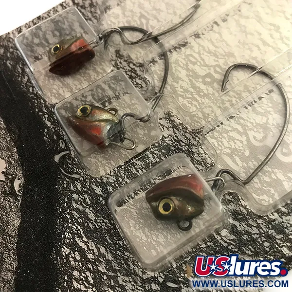 DUH!!! Head jig heads Kit Jigköpfe, Olive / Red / Black, 7g, Offset-Haken, #9462