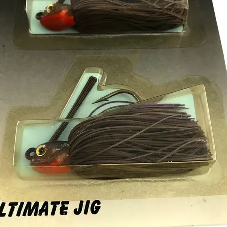DUH Ultimate Weedless Jig UV Fransenjig, Braun / Rot, 12g, UV, #6294