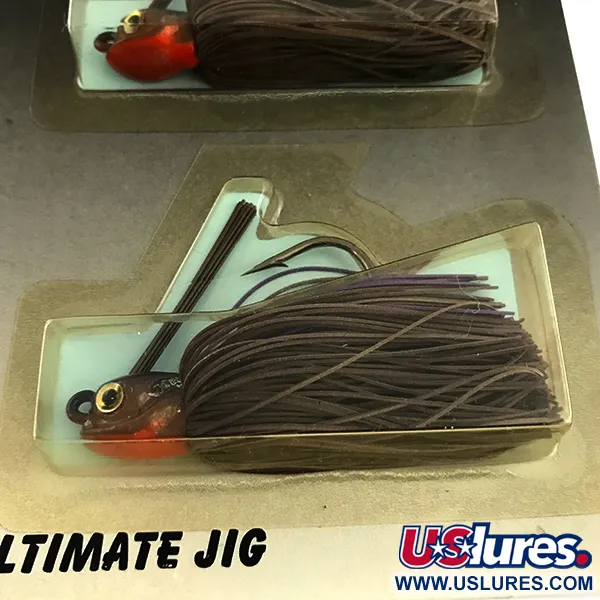 DUH Ultimate Weedless Jig UV Fransenjig, Braun / Rot, 12g, UV, #6294