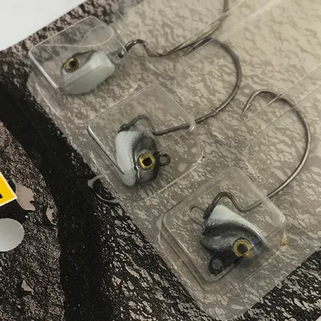 DUH!!! Head jig heads kit, Weiß / Schwarz, 7g, Offset-Haken, #6295