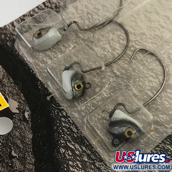 DUH!!! Head jig heads kit, Weiß / Schwarz, 7g, Offset-Haken, #6295