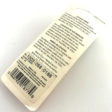 Luhr Jensen Krocodile Die #4 Glow Blinker, Weiß / Grün, 19g, #5971