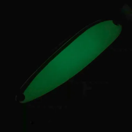 Luhr Jensen Krocodile Die #4 Glow Blinker, Weiß / Grün, 19g, #5971