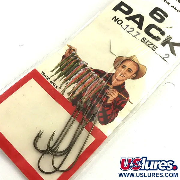 Eagle Claw Snelled Hooks 2 Vorfachhaken, Bronze, 6 Stk., #5973