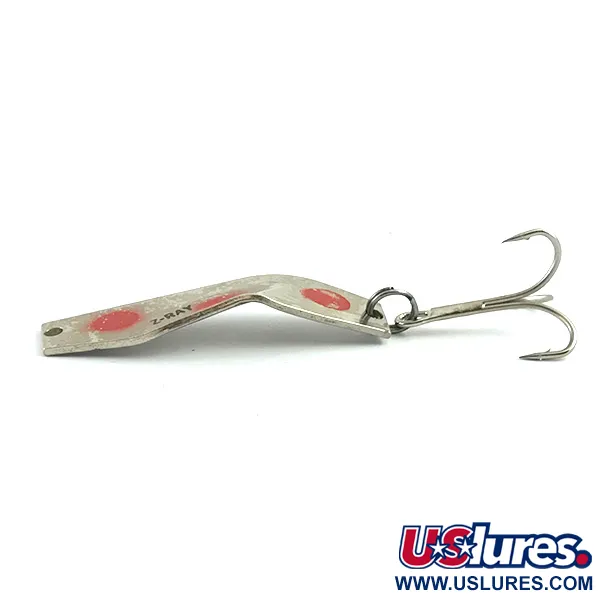 Z-RAY Lures Z-Ray Blinker, Nickel / Rot, 7g, 3-Punkt-Design, #5976
