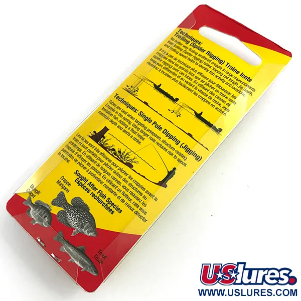 Johnson Crappie Buster Tubes Gummiköder, Weiß/Chartreuse, 4,5cm, #5987