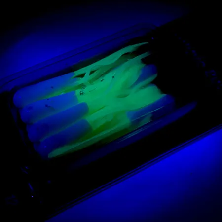 Johnson Crappie Buster Tubes Gummiköder, Weiß/Chartreuse, 4,5cm, #5987