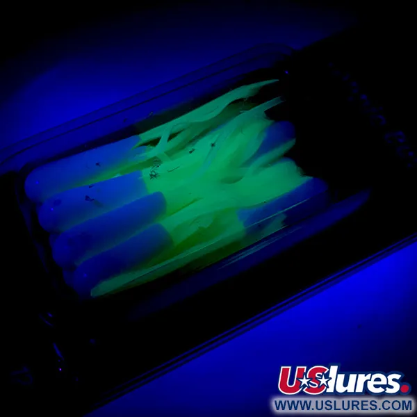 Johnson Crappie Buster Tubes Gummiköder, Weiß/Chartreuse, 4,5cm, #5987