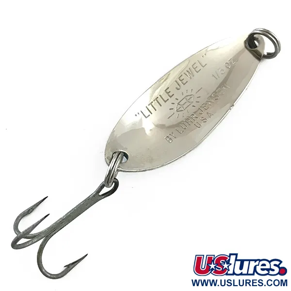 Luhr Jensen Little Jewel Blinker, Gehämmerter Nickel/Blau, 9g, #5997